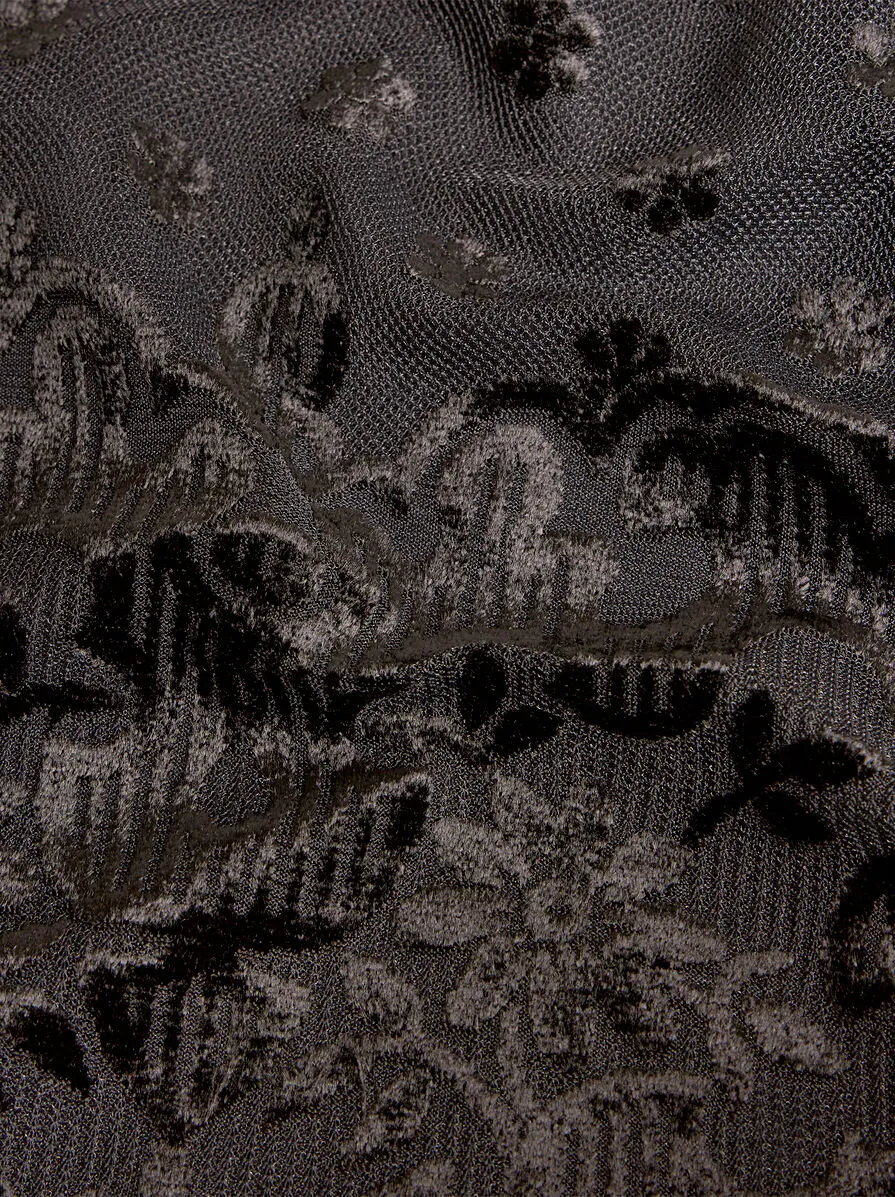 Tulle Jacquard Velvet Dress