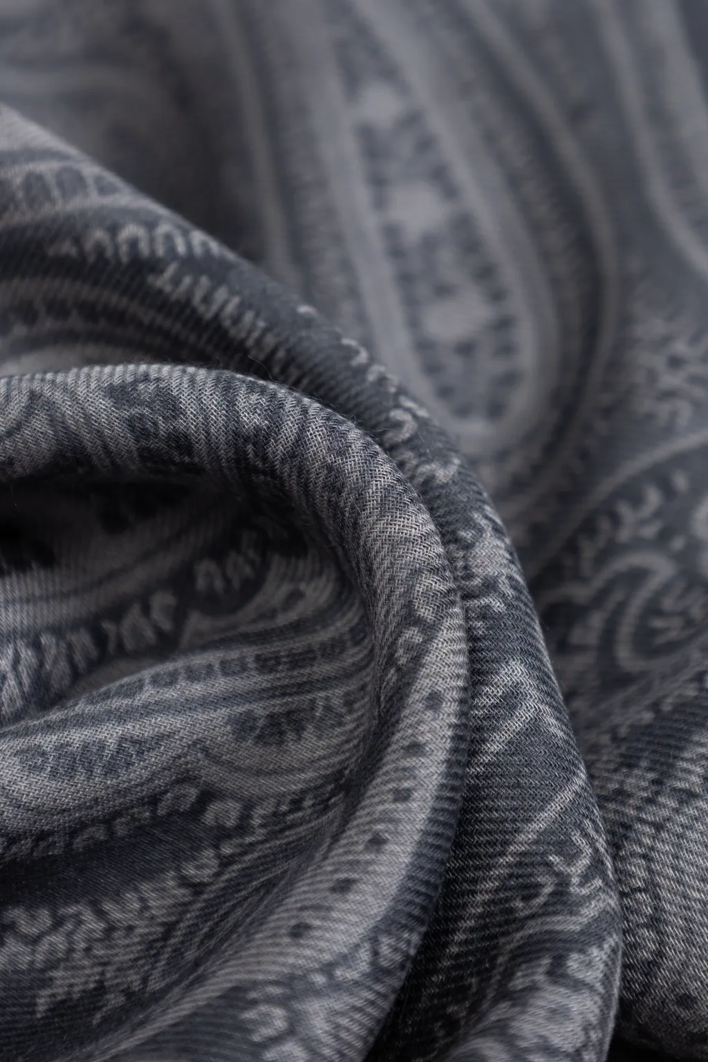 Paisley Printed Fringed Scarf