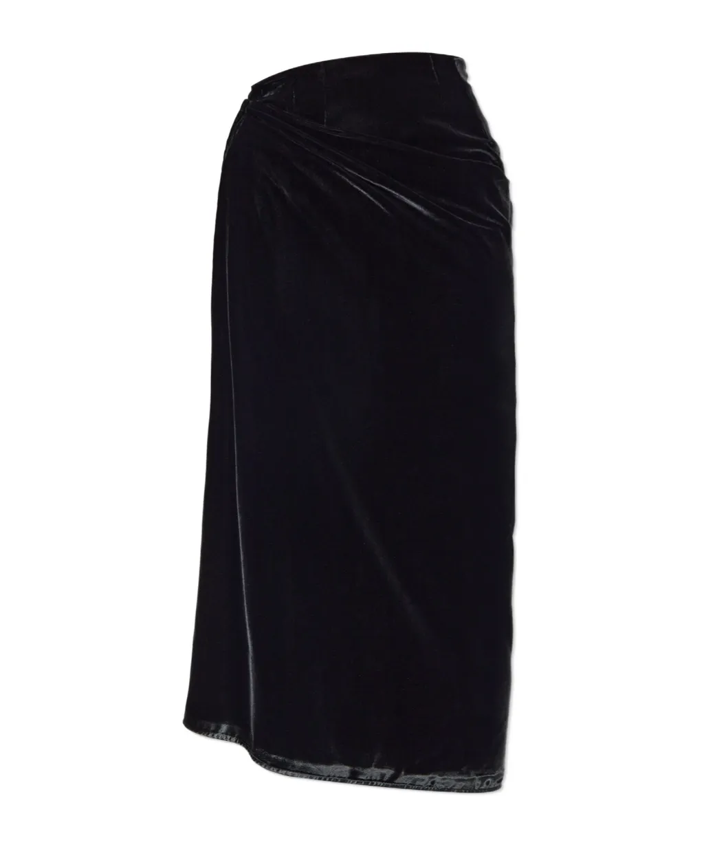 Velvet Midi Skirt