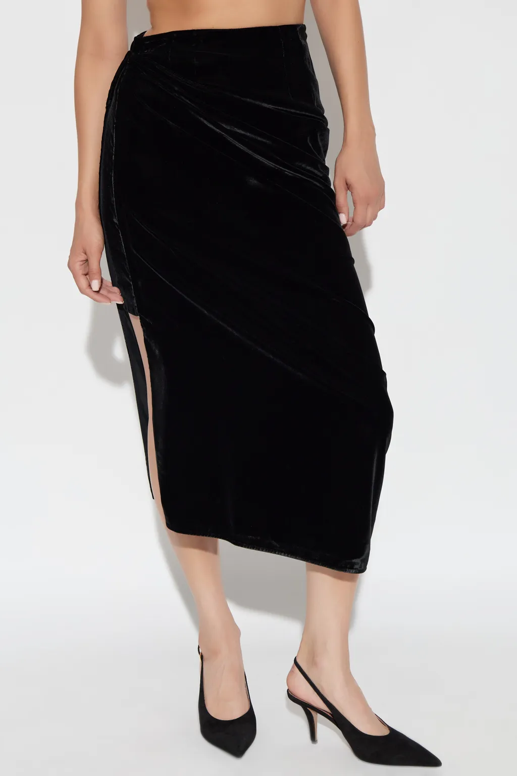 Velvet Midi Skirt