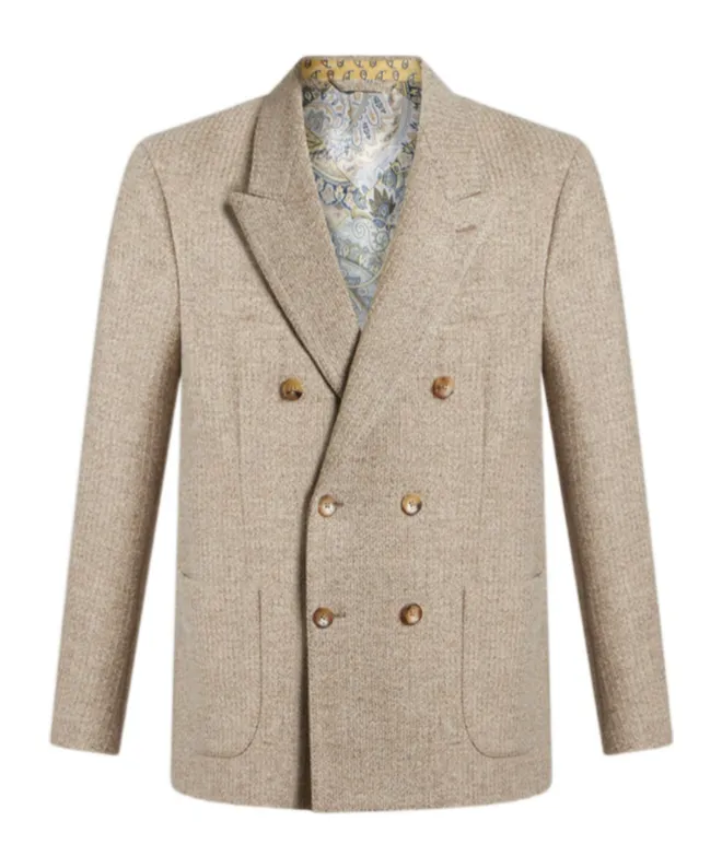 Double-Breasted Blazer With Pegaso Buttons