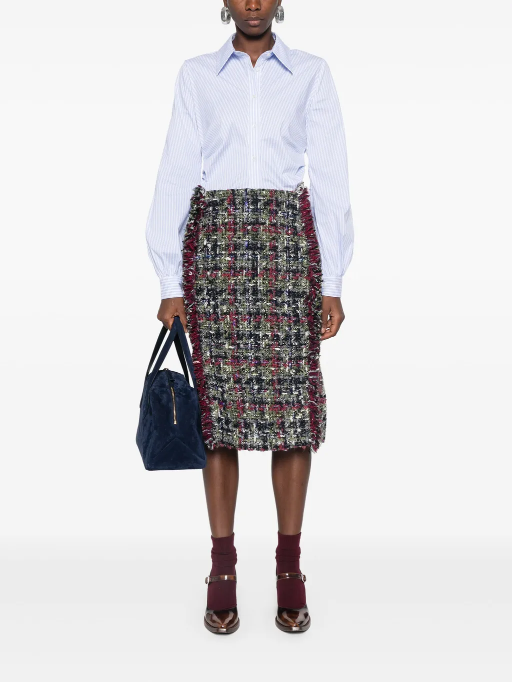 Woolen Plaid Skirt