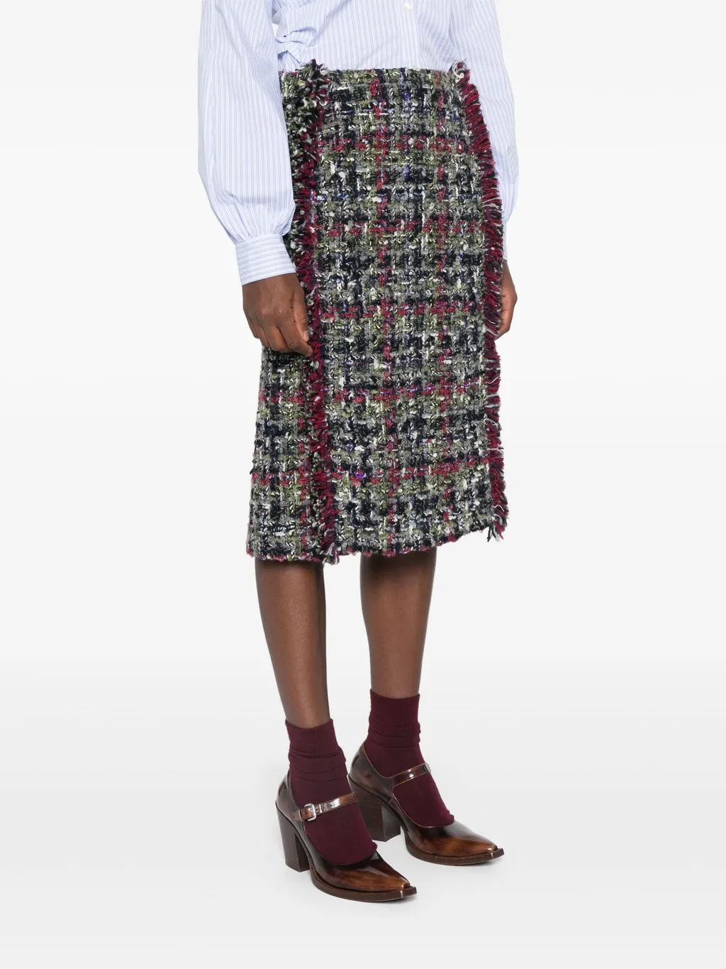 Woolen Plaid Skirt