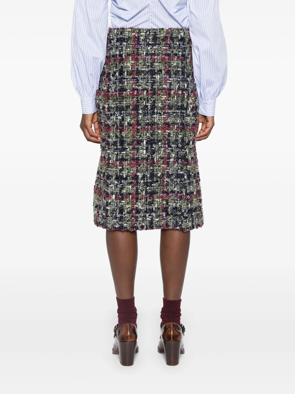 Woolen Plaid Skirt