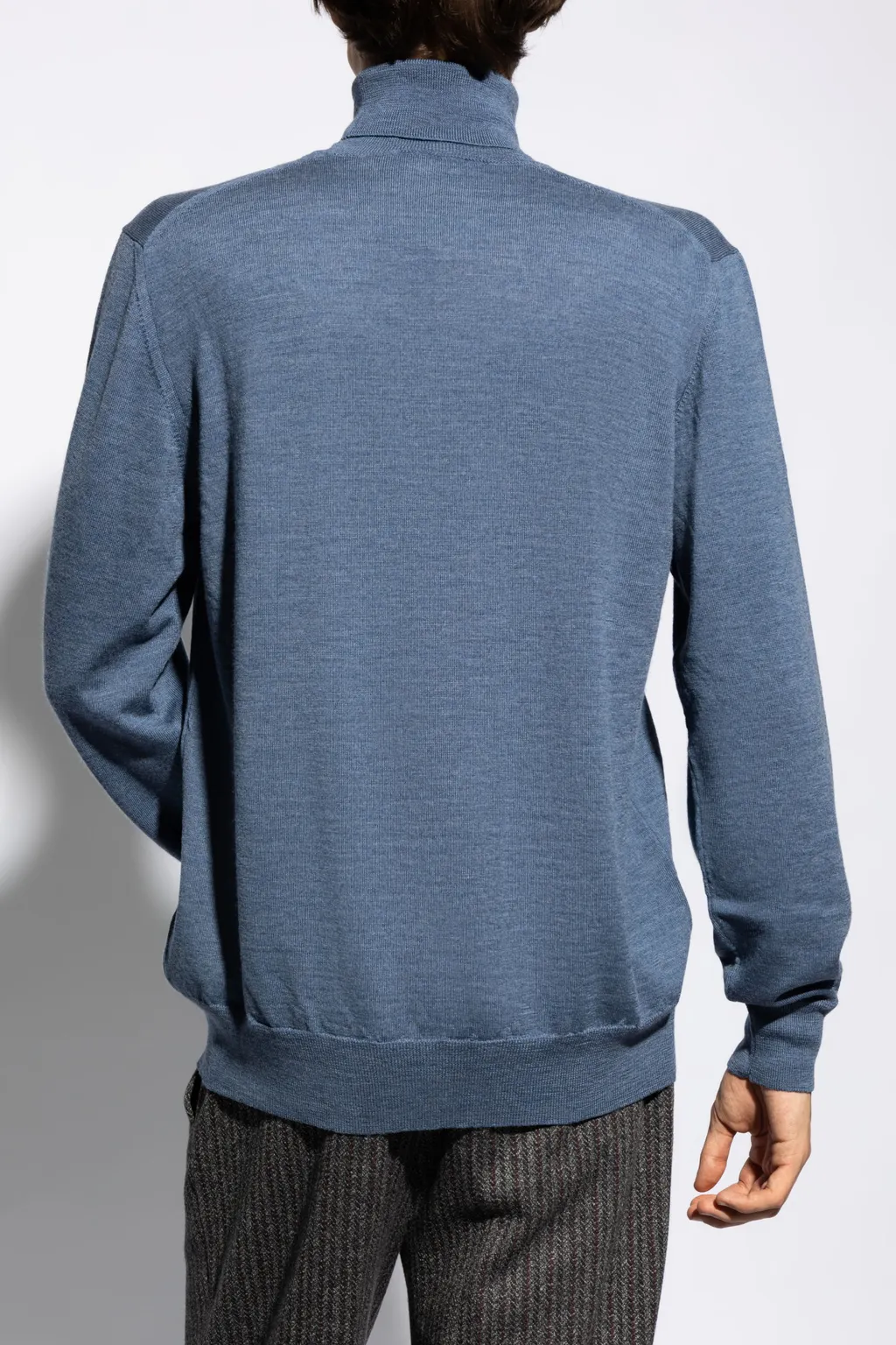 Turtleneck Logo Embroidered Jumper