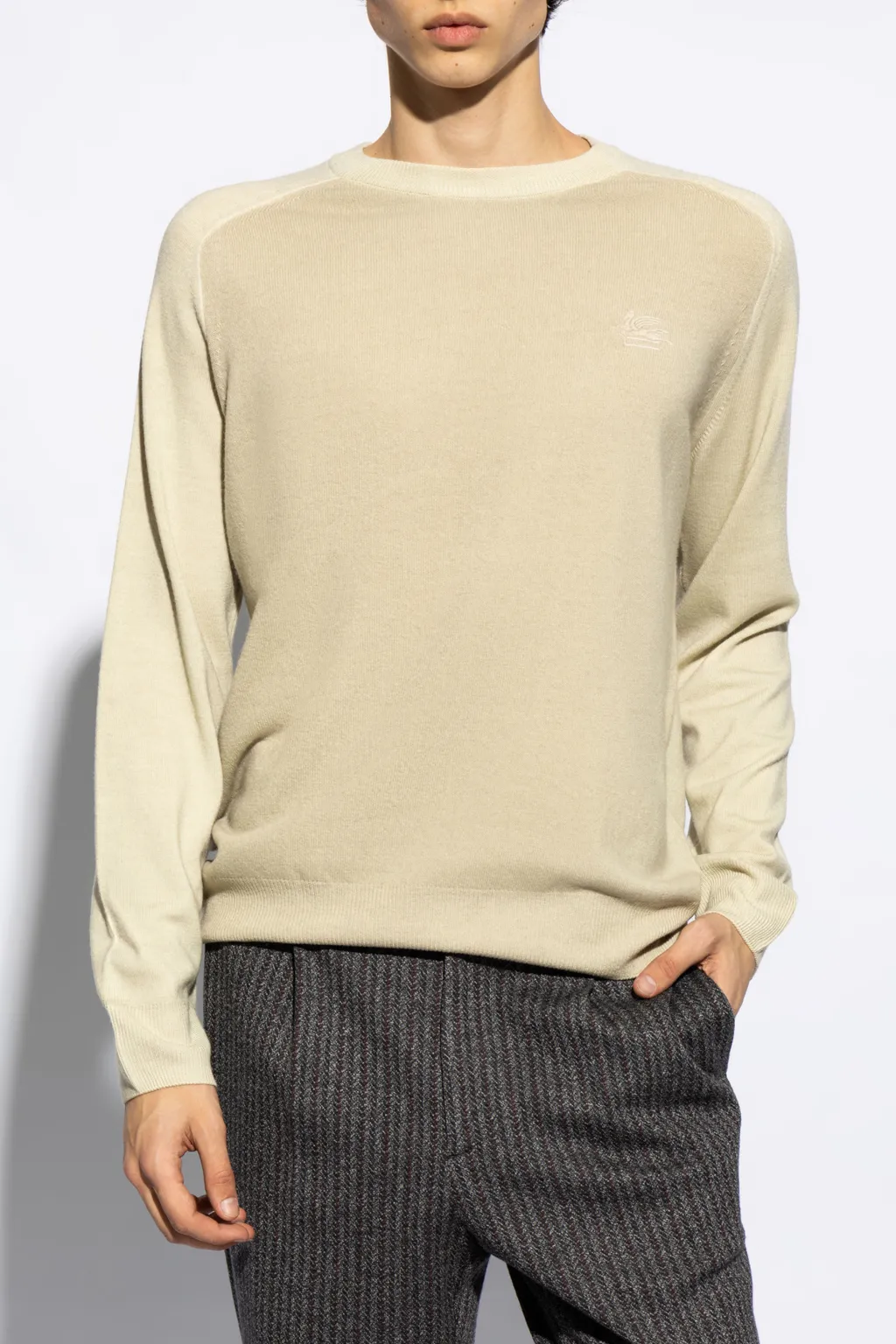 Logo Embroidered Crewneck Knitted Jumper