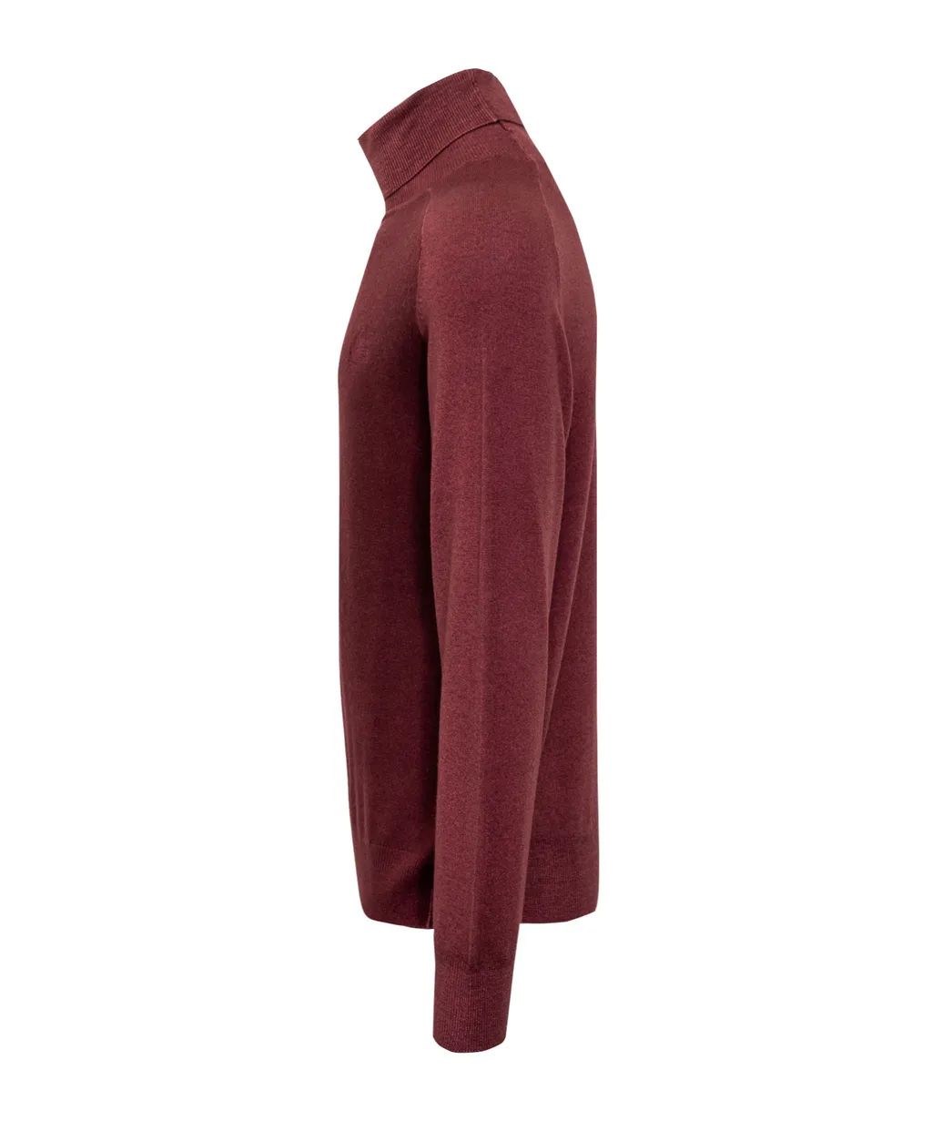Logo Embroidered Turtleneck Knit Jumper