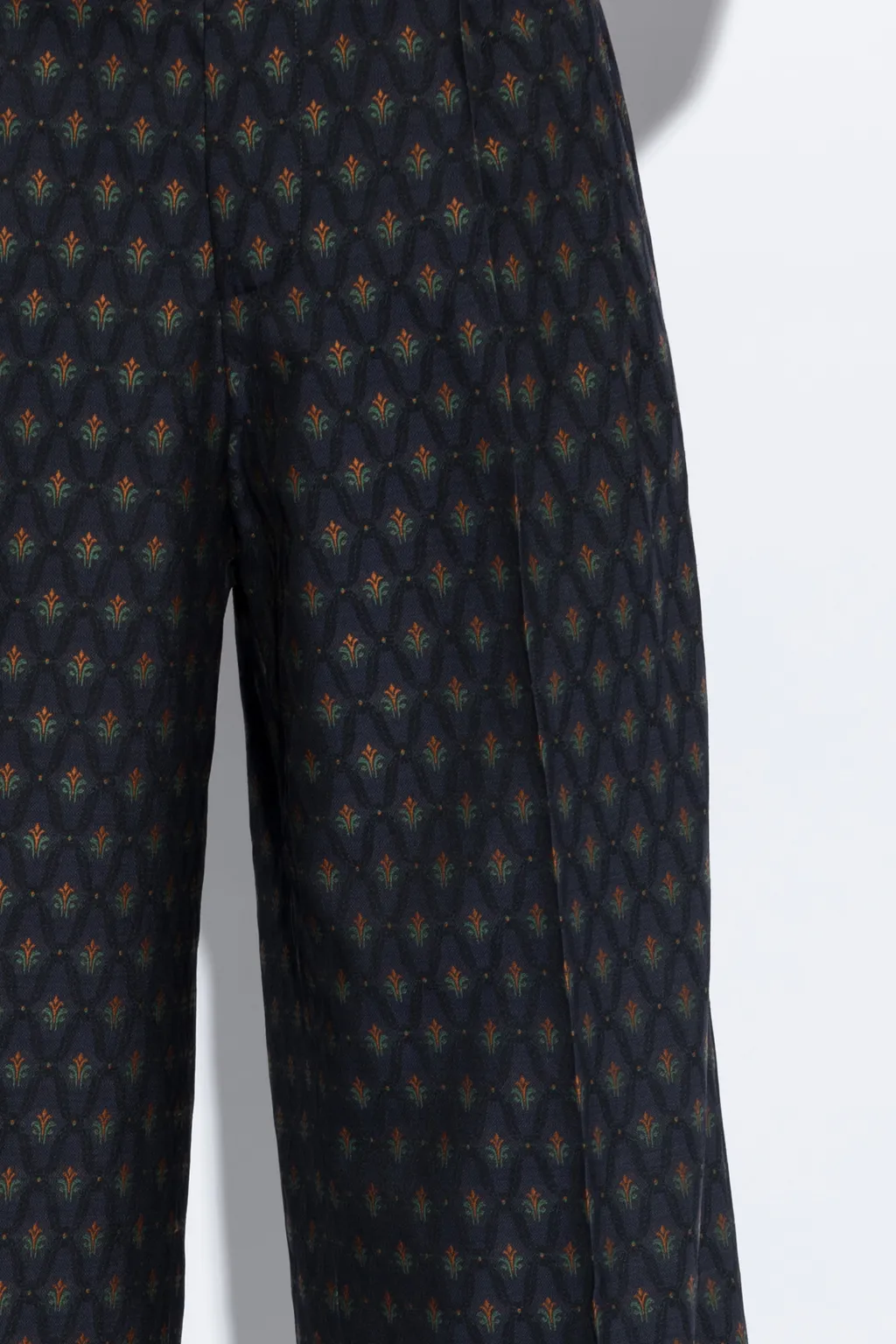 Decorative Pattern Straight Leg Pants