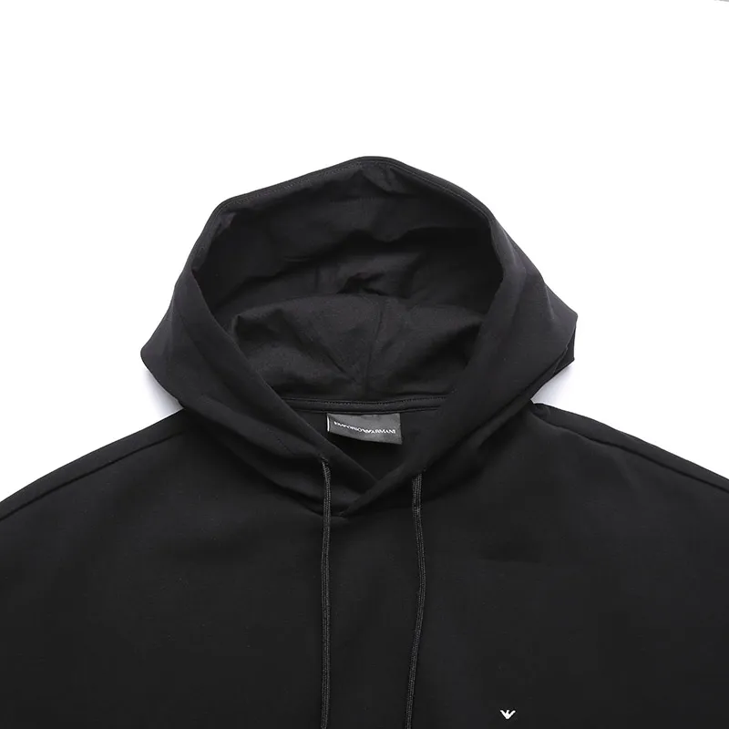 Embroidered-Logo Drawstring Hoodie