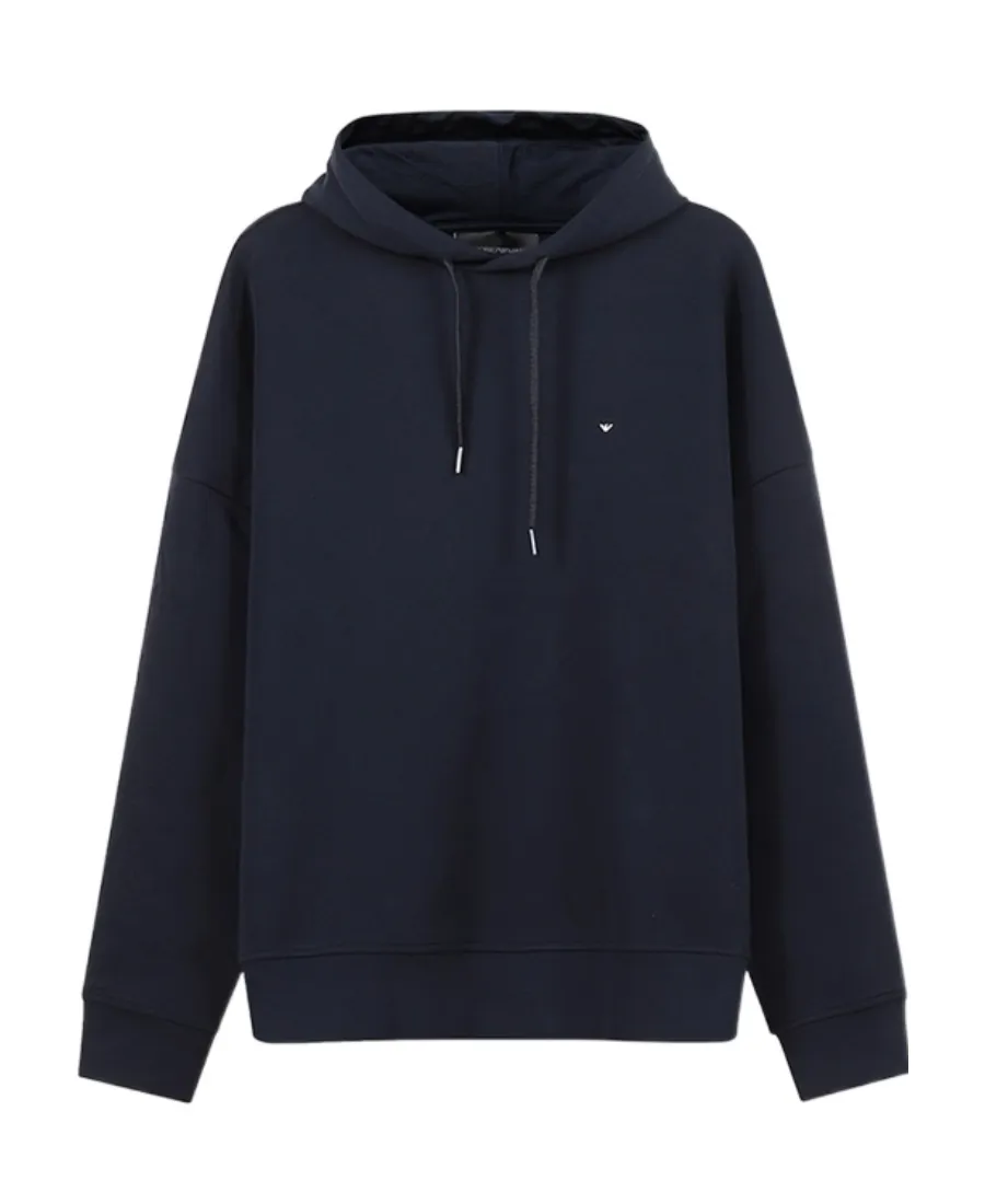 Embroidered-Logo Drawstring Hoodie