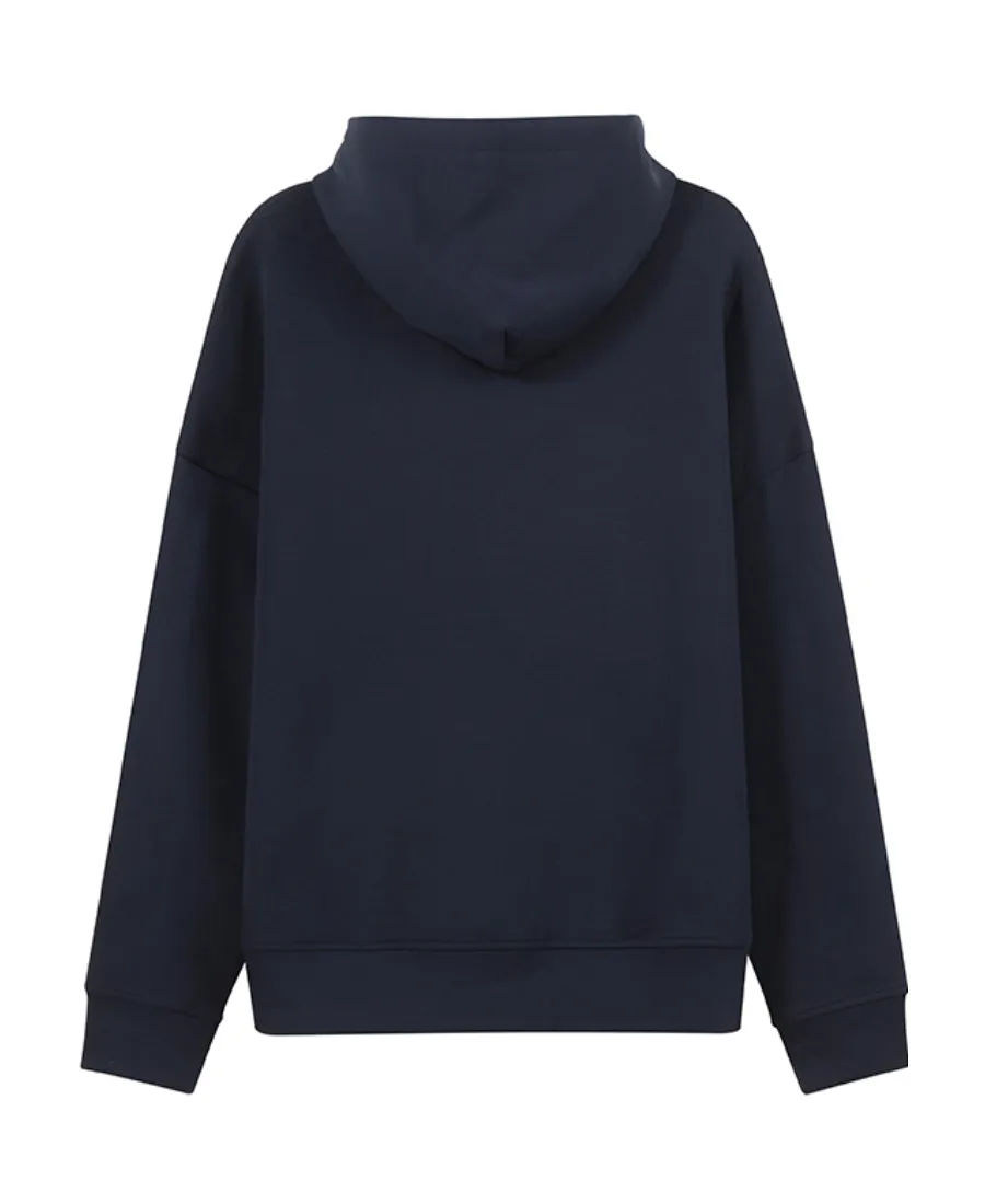 Embroidered-Logo Drawstring Hoodie
