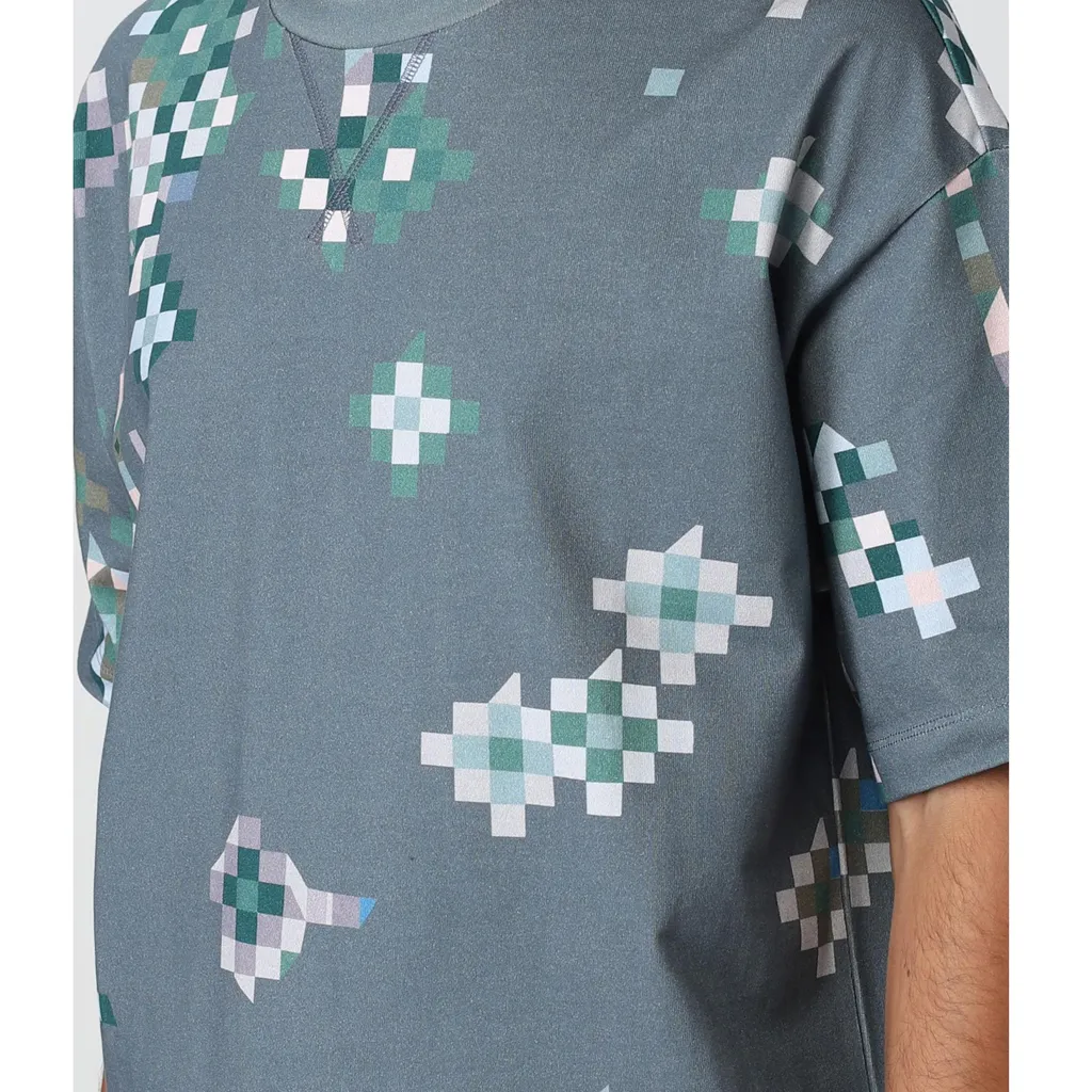 Geometric-Print Cotton T-Shirt