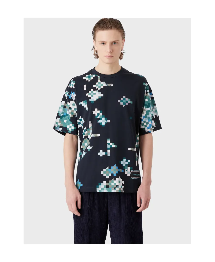Pixel-Print Short-Sleeve T-Shirt