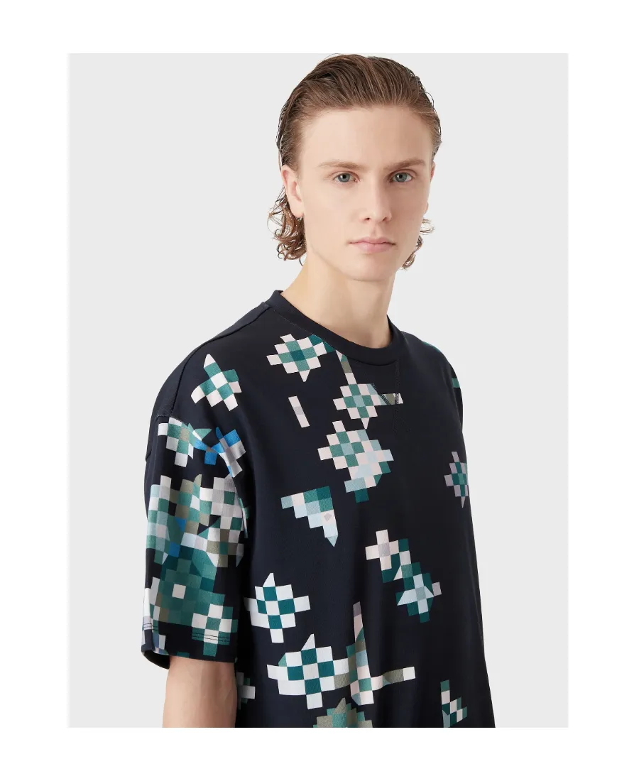 Pixel-Print Short-Sleeve T-Shirt