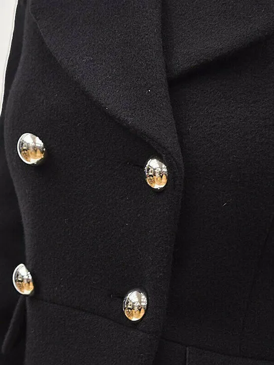 Black Double-Breasted Coat