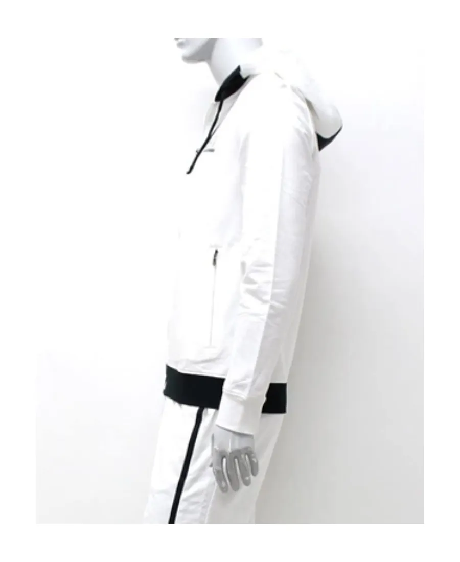 Logo Hooded Zipper Sweater