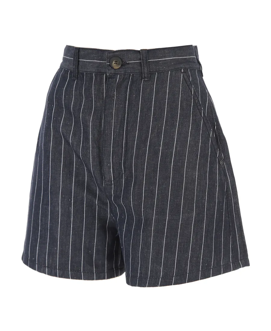 Striped High-Waisted Shorts