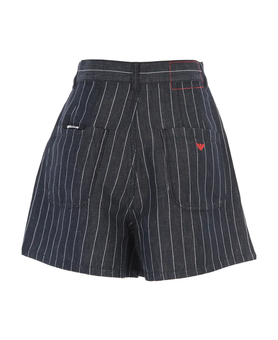 Striped High-Waisted Shorts