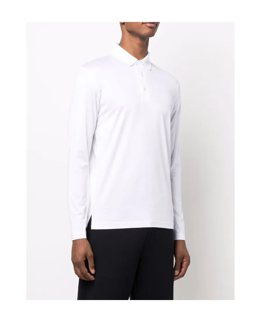 Logo Detailed Long-Sleeved Polo Shirt