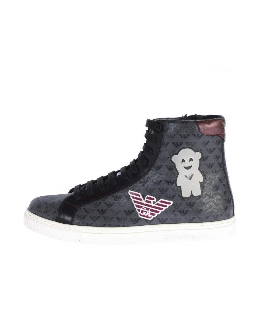 Round-Head Flat High-Top Shoes