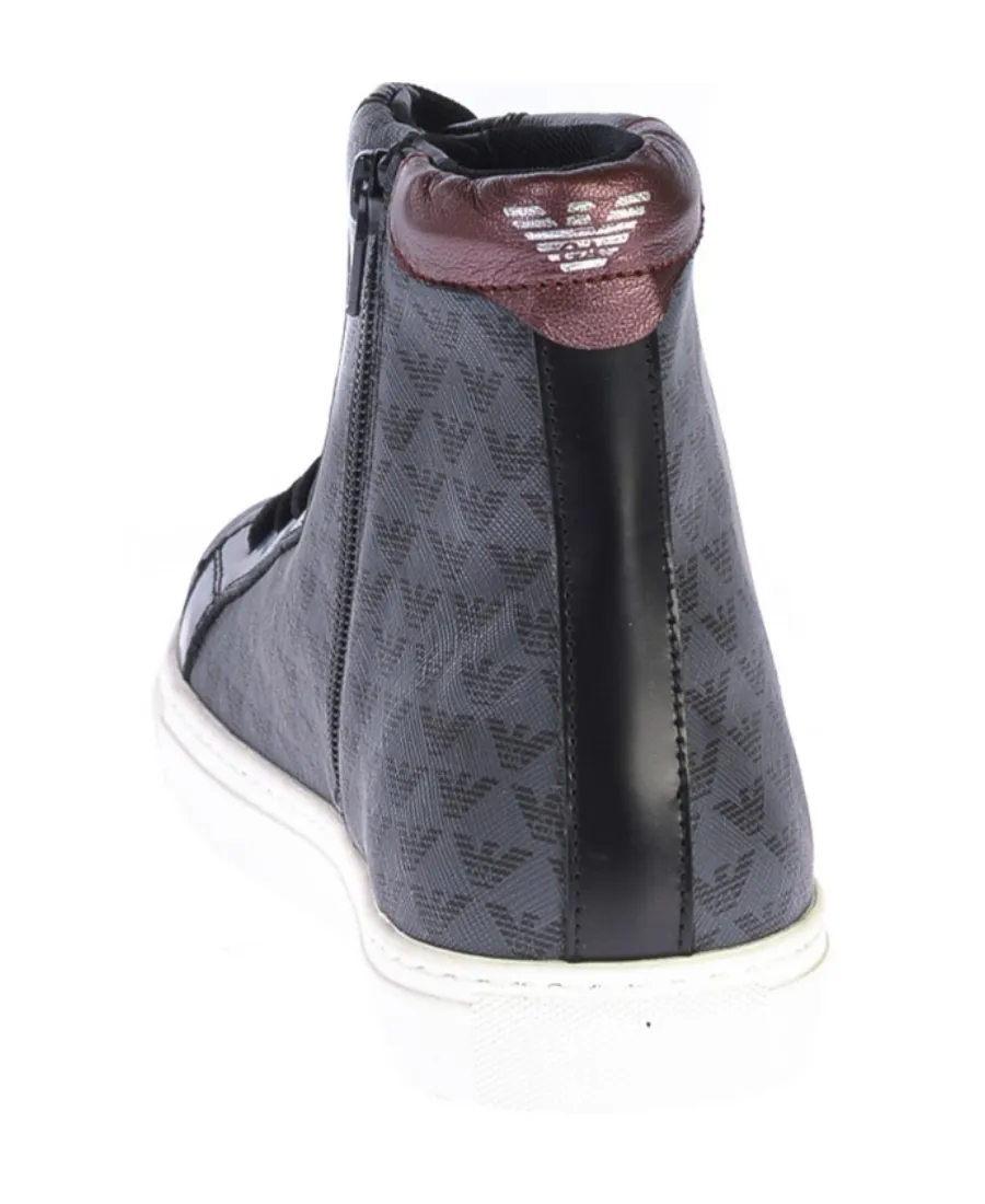Round-Head Flat High-Top Shoes