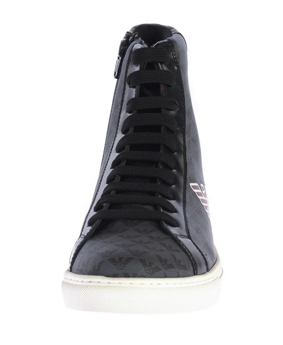 Round-Head Flat High-Top Shoes