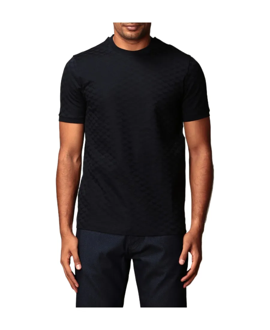 Logo-Embossed Crewneck Knitted T-Shirt