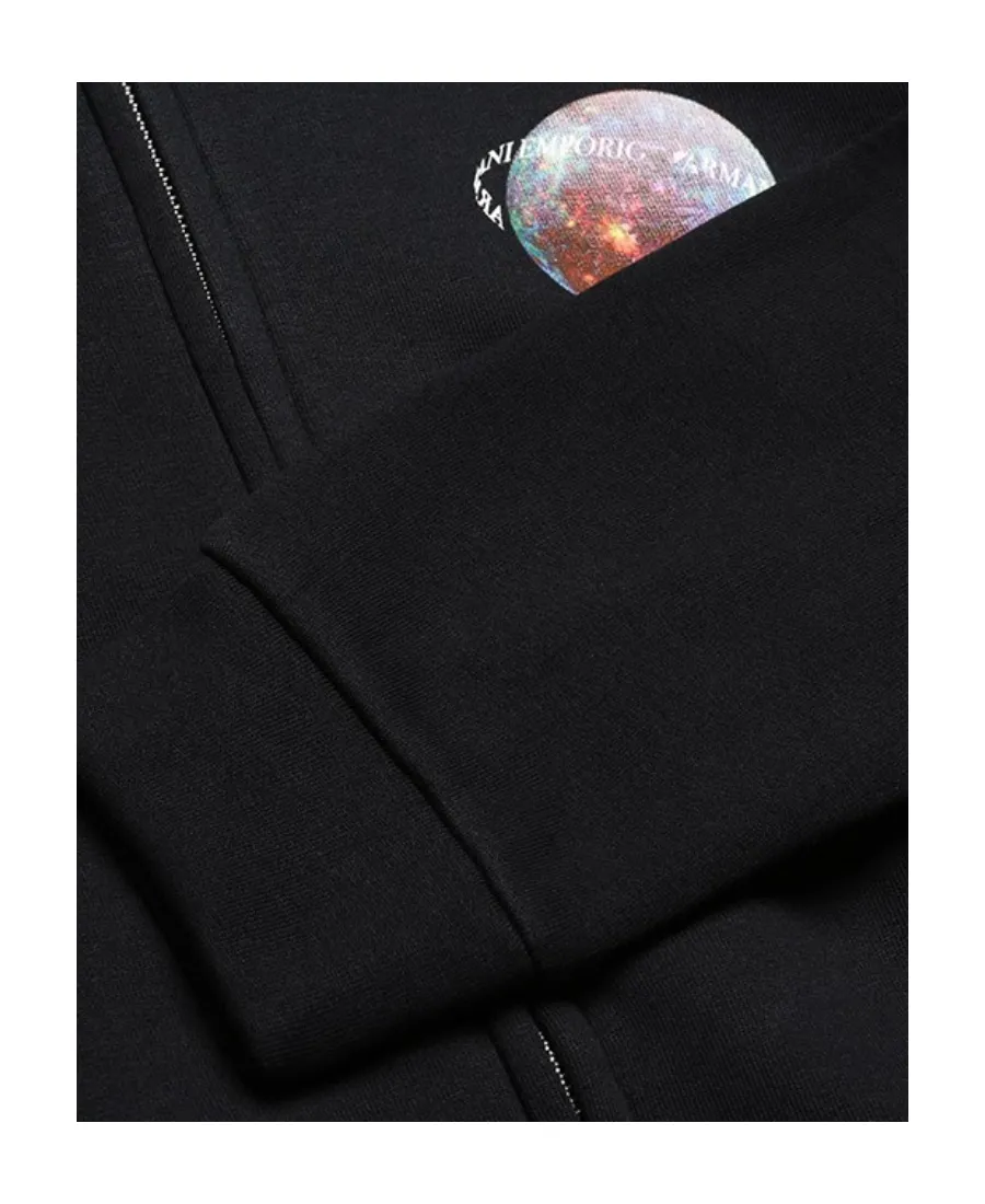 Graphic-Print Zip-Up Hoodie