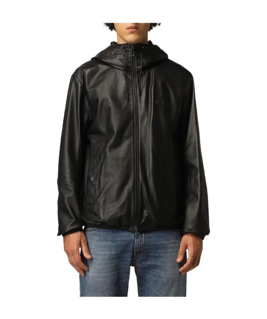 Logo Plaque Drawstring Jacket