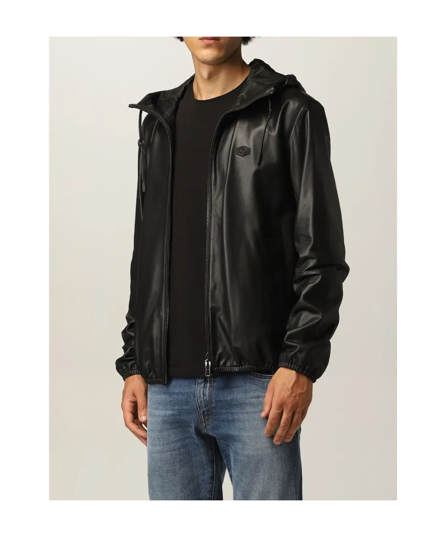Logo Plaque Drawstring Jacket