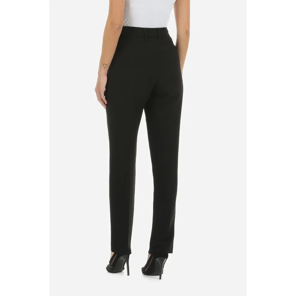 Pressed-Crease Straight Leg Trousers