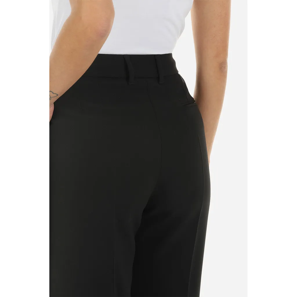 Pressed-Crease Straight Leg Trousers
