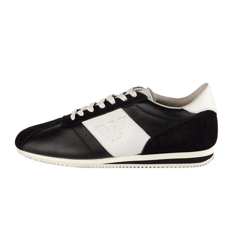 Contrast-Color Lace-Up Casual Sneakers