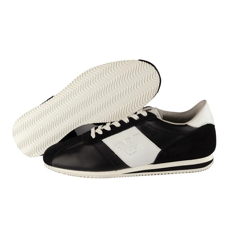 Contrast-Color Lace-Up Casual Sneakers