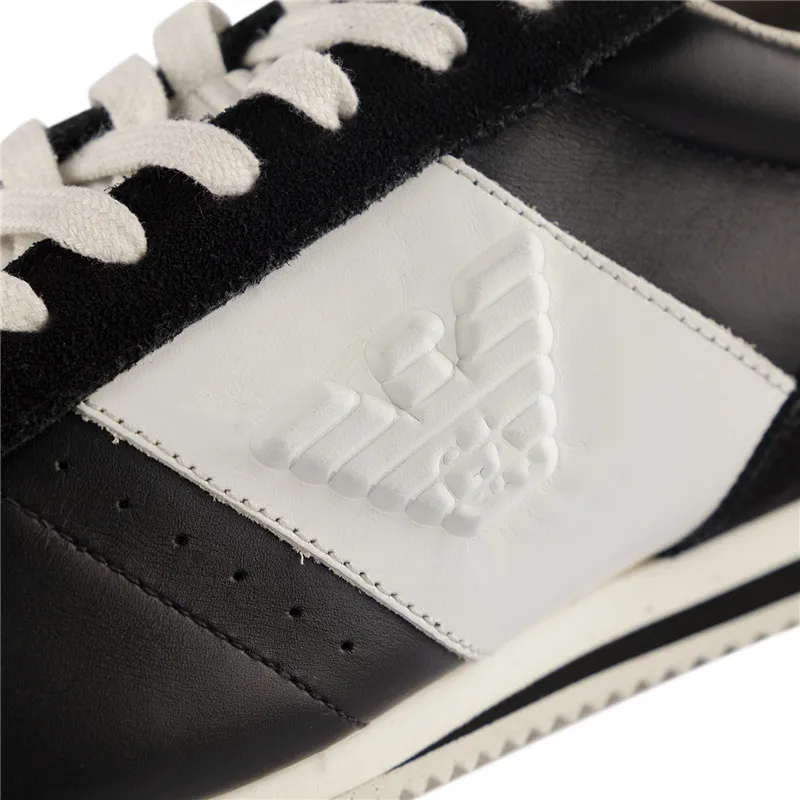 Contrast-Color Lace-Up Casual Sneakers