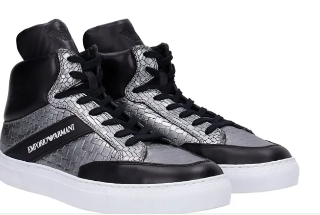 Black Logo Casual Sneakers
