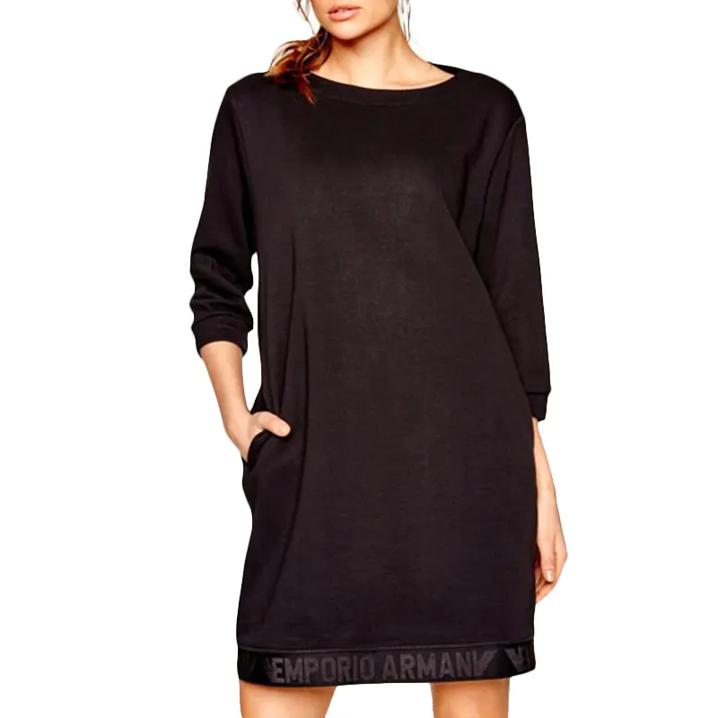 Straight Long-Sleeved Dress