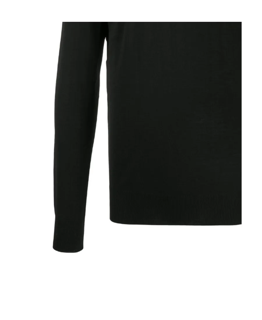 Long-Sleeved Knitted Polo Shirt