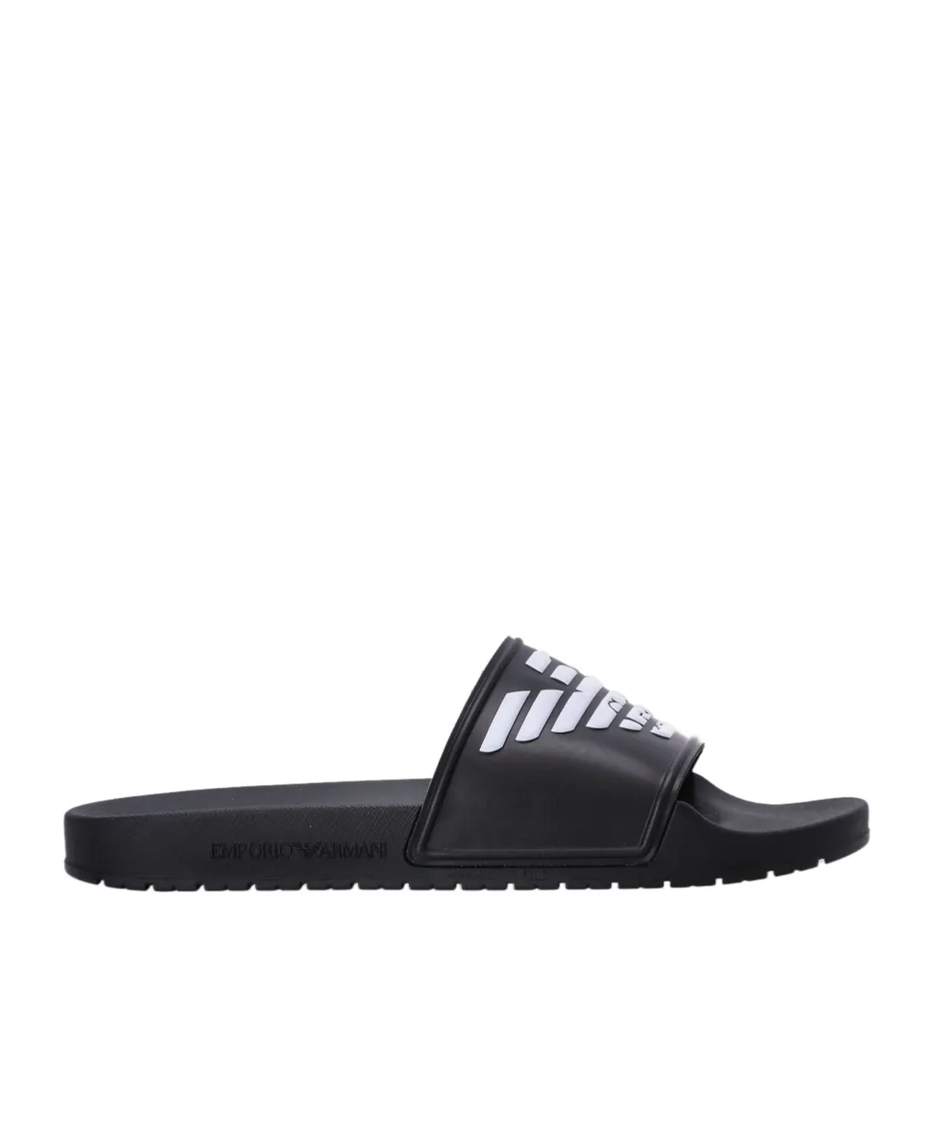 Logo-Embossed Ridged-Sole Slides