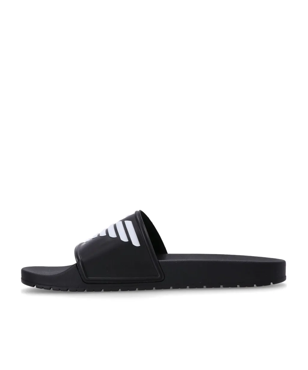 Logo-Embossed Ridged-Sole Slides