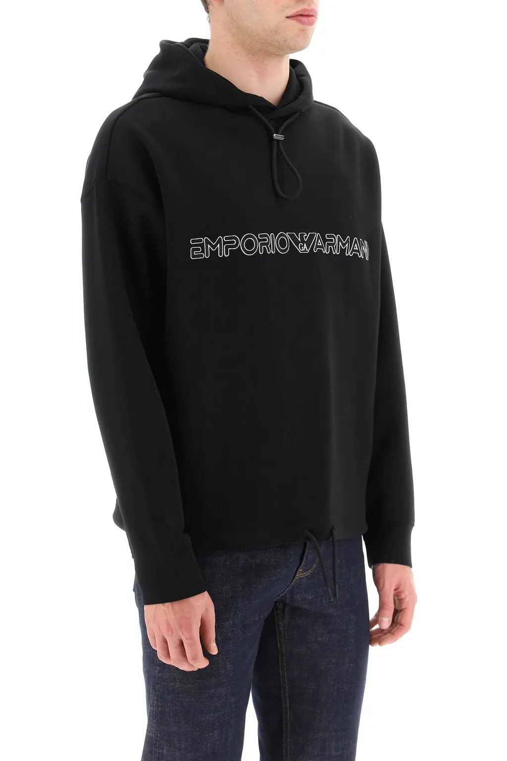 Embroidered-Logo Pullover Hoodie