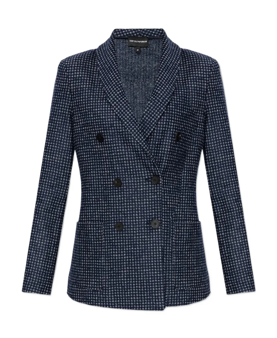 Double Breasted Checked Jacket