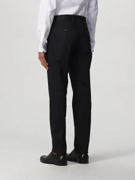 Straight-Leg Slim-Cut Tailored Trousers