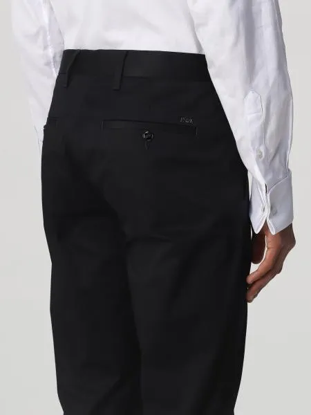 Straight-Leg Slim-Cut Tailored Trousers