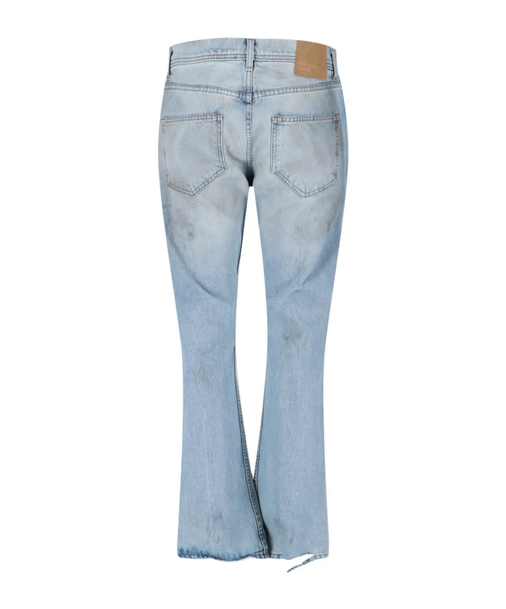 Logo Patch Flared Jeans