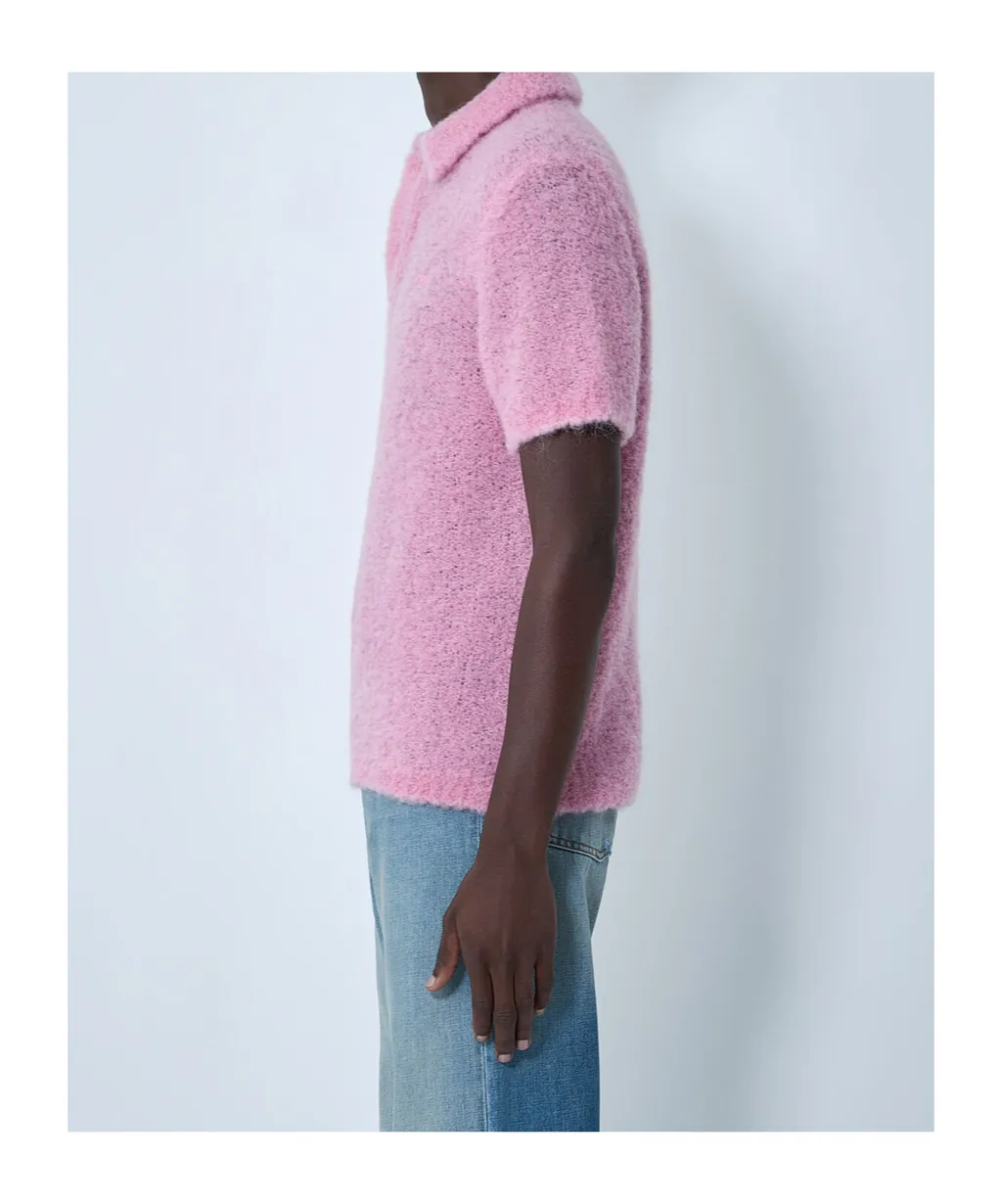 Mohair-Blend Polo Shirt