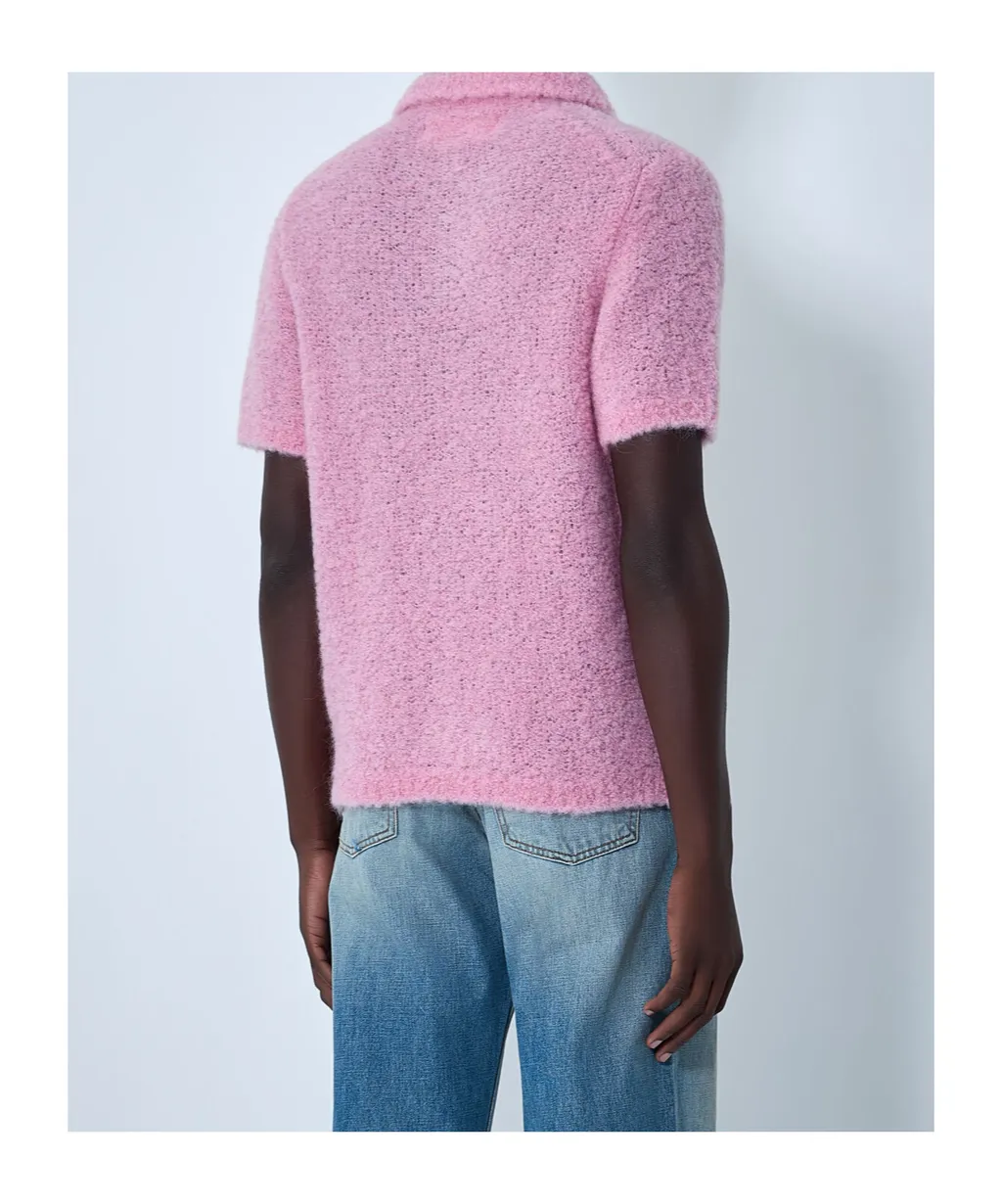 Mohair-Blend Polo Shirt