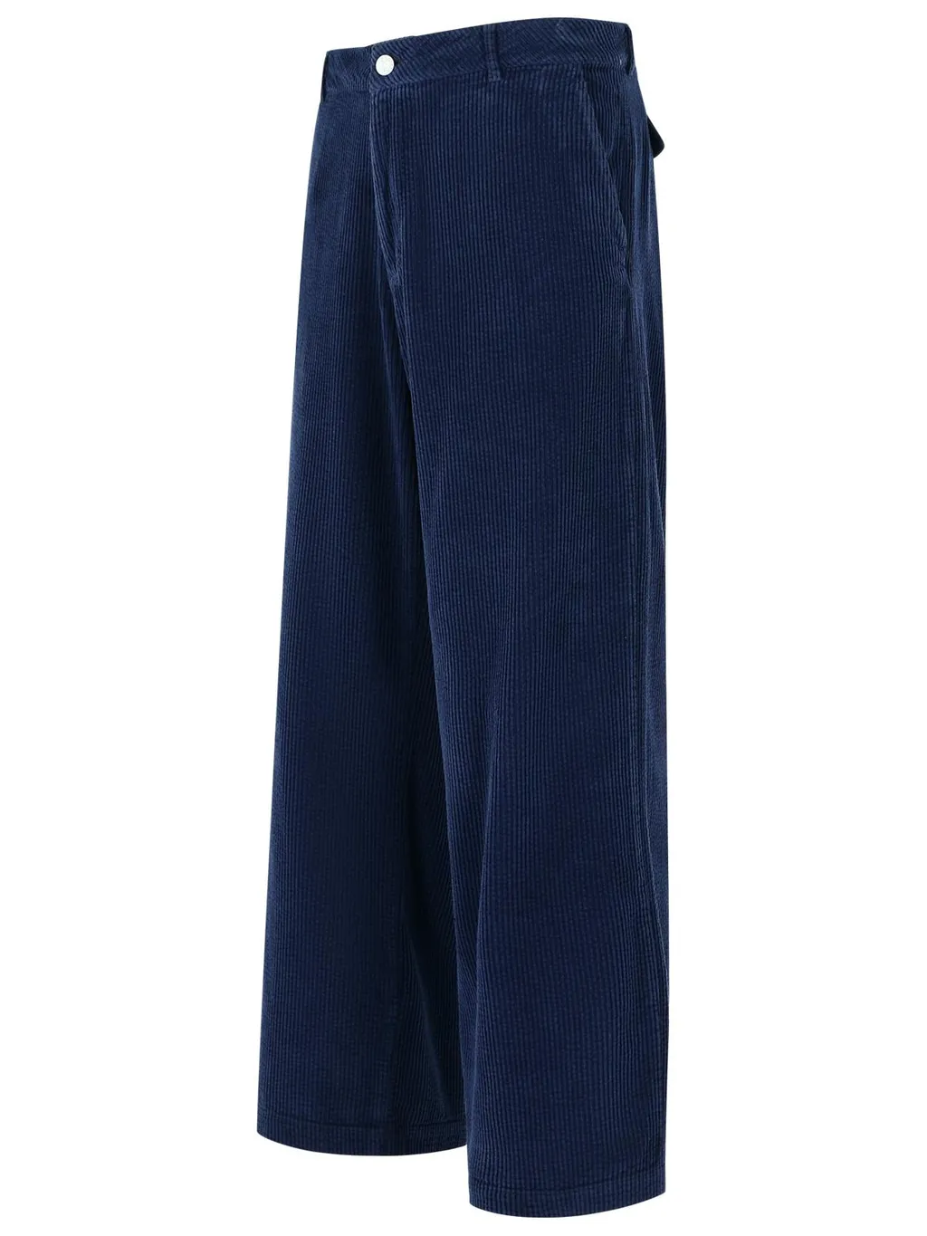Corduroy Button-Fastening Trousers