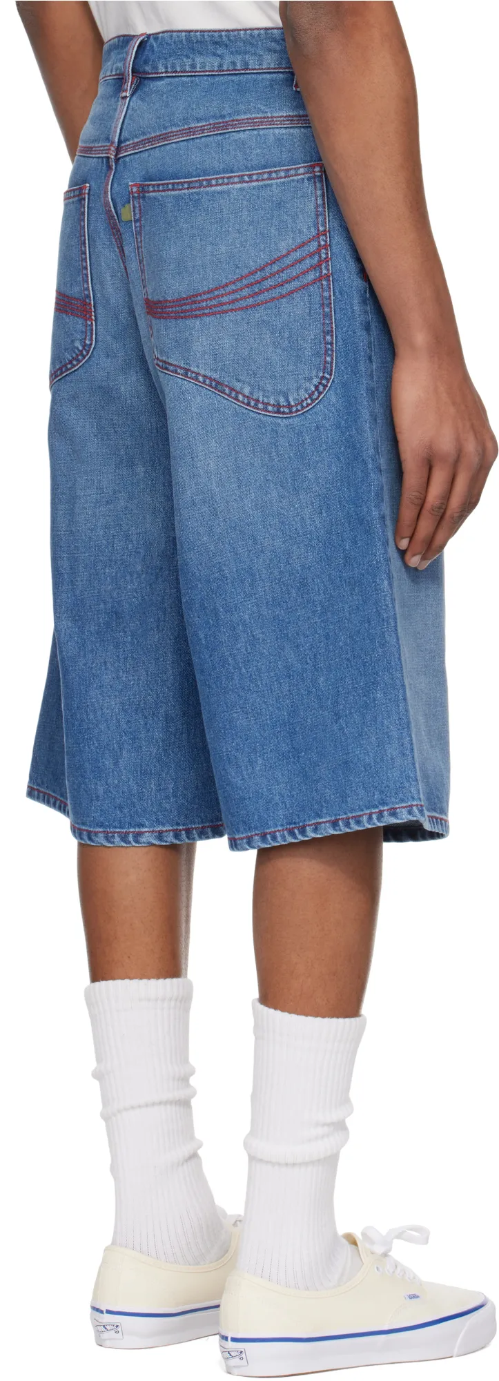 Belt-Loop Denim Shorts