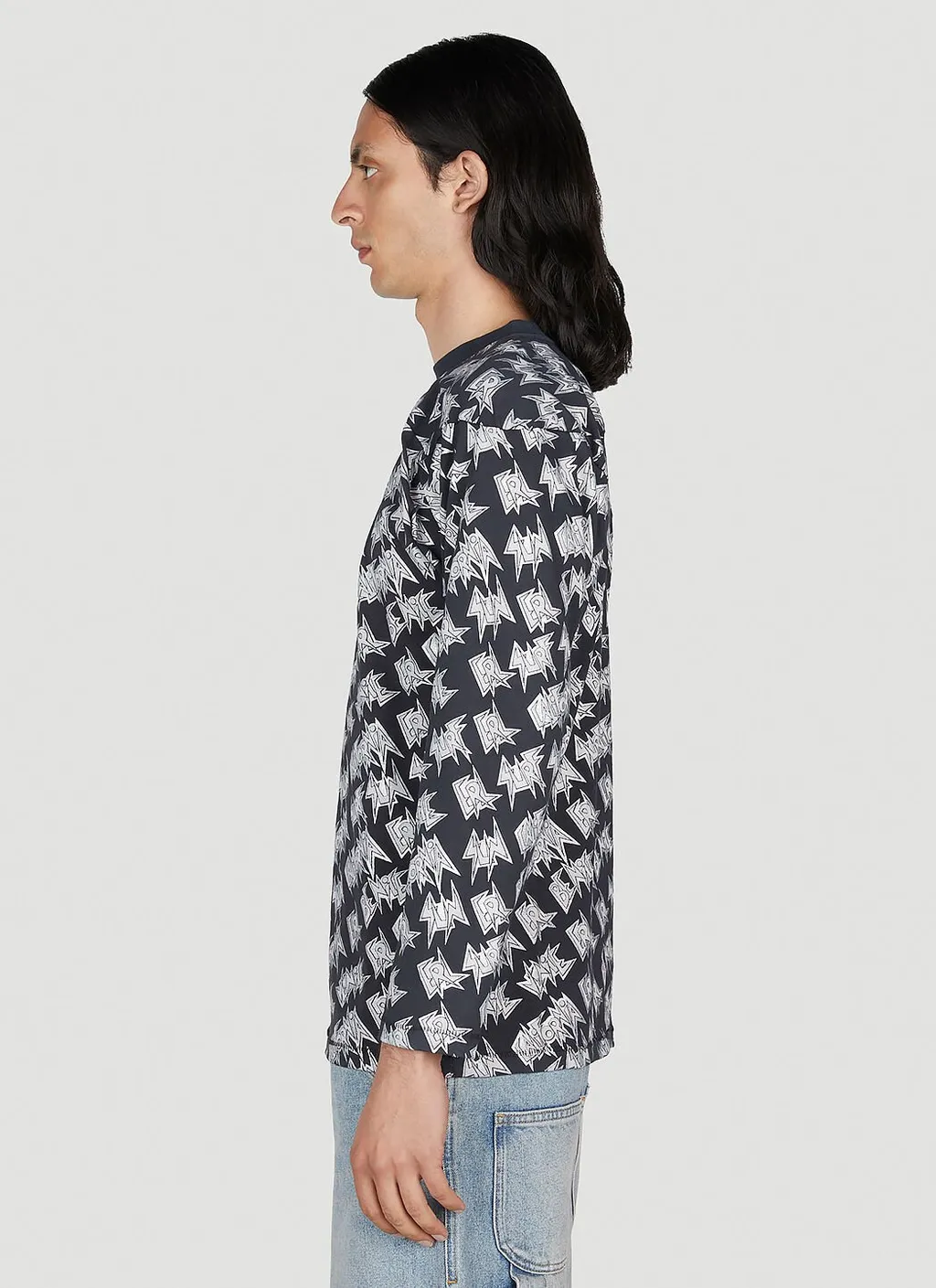 Logo-Print Straight Hem T-Shirt